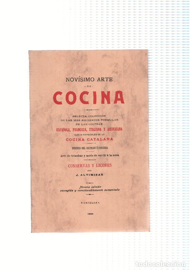 Libros: Novisimo arte de cocina - J. Altimiras - Foto 1