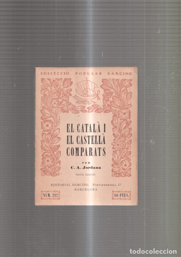 Libros: El Catala i el Castella comparats - C.A. Jordana - Foto 1