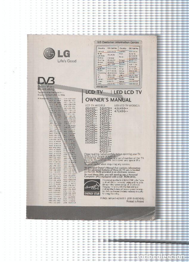 Libros: LG Manual de Instrucciones de Televisor - Varios - Foto 1