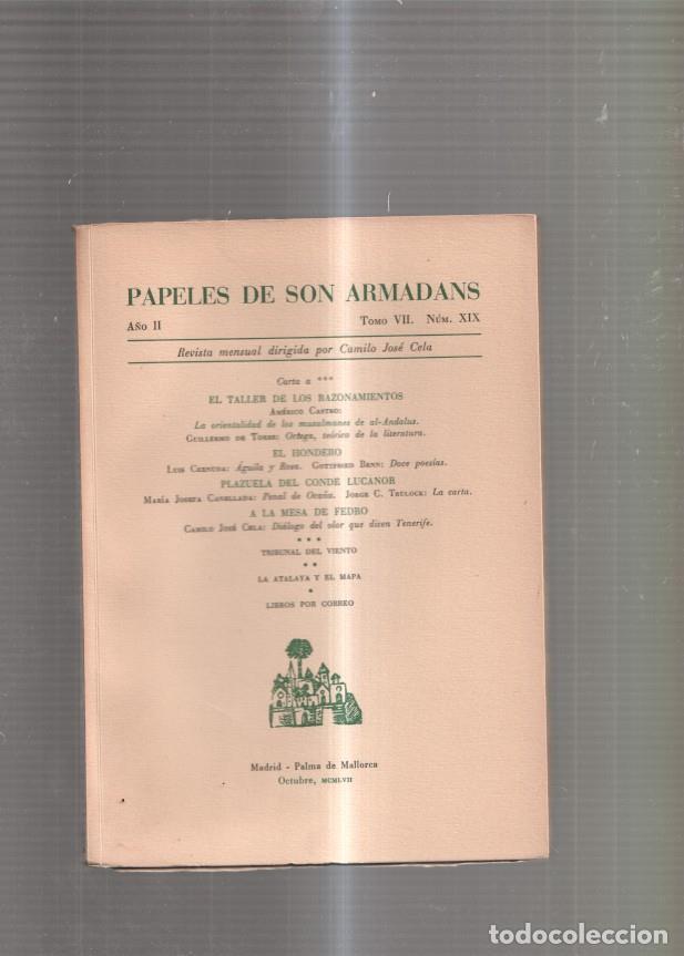 Libros: Papeles de son armadans Tomo VII numero 19: El taller de los razonamientos- - varios