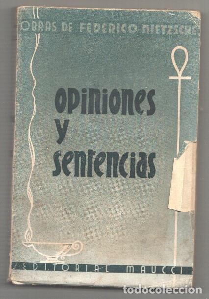 Libri di seconda mano: Opiniones y sentencias - Federico Nietzsche