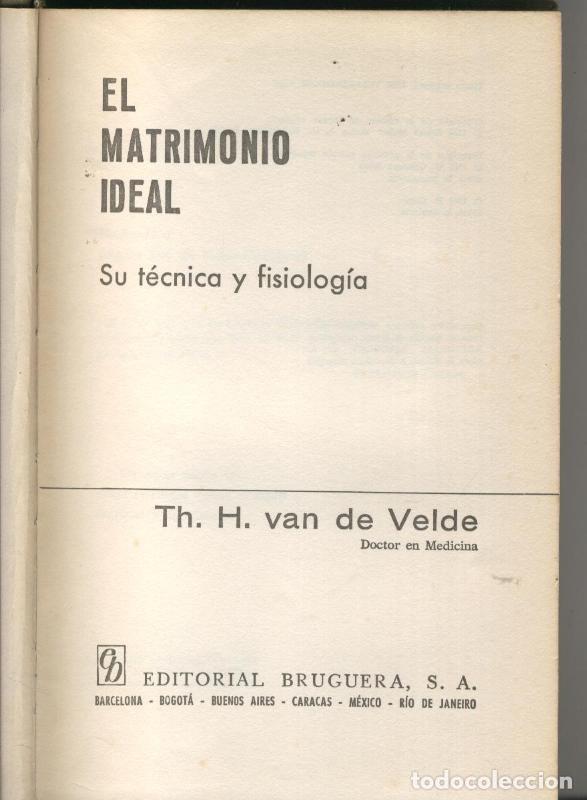 Livros em segunda m&atilde;o: El matrimonio ideal - Th.H. Van de Velde