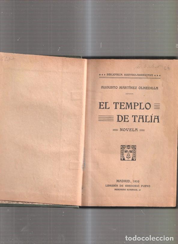 B&uuml;cher: El Templo de Talia - Augusto Martinez Olmedilla