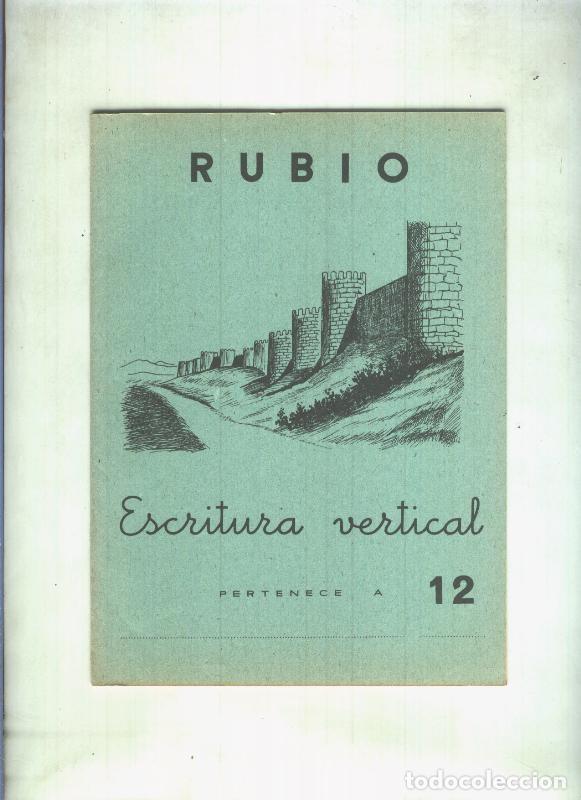 B&uuml;cher: Cuaderno de escritura numero 12: Escritura vertical - Rubio