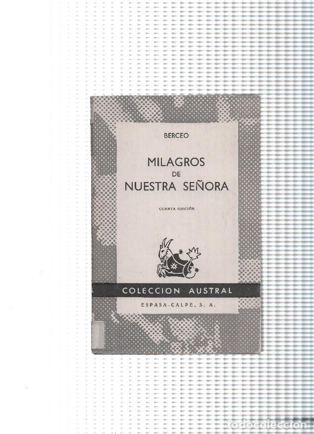 Libros: Milagros de Nuestra Se&ntilde;ora ( cuarta edicion 1966 ) - Berceo