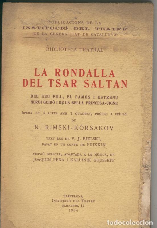 books: La rondalla del Tsar Saltan (cubierta estropeada) - N. Rimski Korsakov