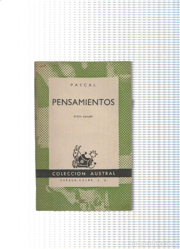 Libros: coleccion Austral numero 96: Pensamientos - Pascal - Foto 1