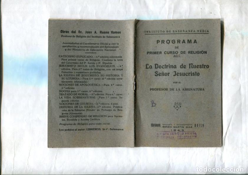 Libros: Programa de Primer curso de Religion : La doctrina de nuestro Se&ntilde;or Jesucritos - - Foto 1