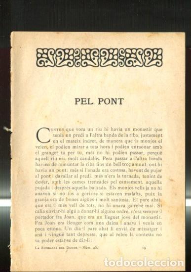 Livros em segunda m&atilde;o: La rondalla del dijous numero 45: Pel Pont (Jacinto Verdaguer) -
