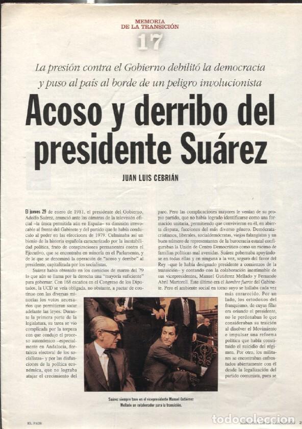books: Memoria de la Transicion fasciculo 17: Acoso y derribo del presidente Suarez por Juan Luis Cebrian -
