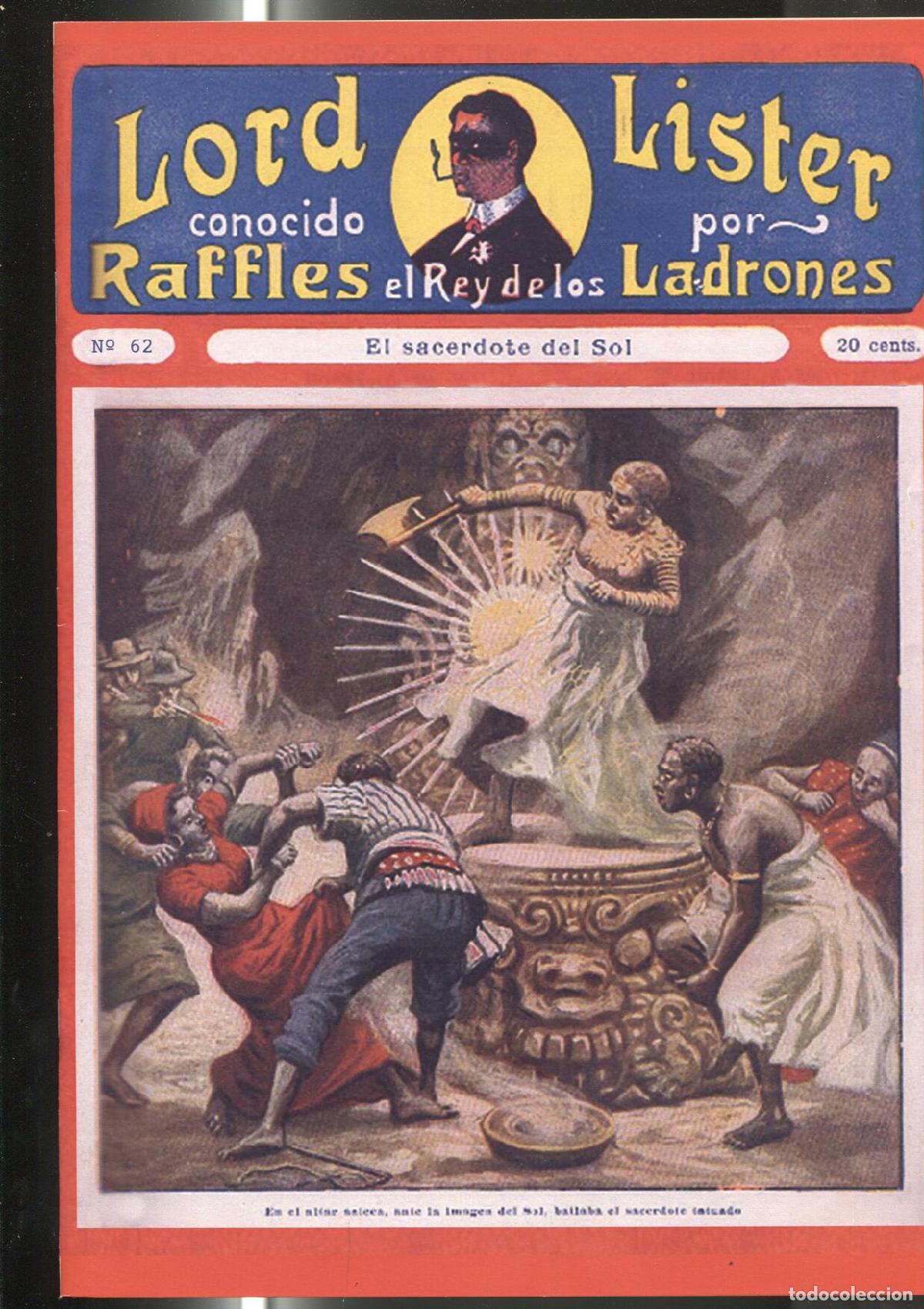 Libros: Facsimil: Lord Lister conocido por Raffles el rey de los ladrones numero 62: el sacerdote del sol