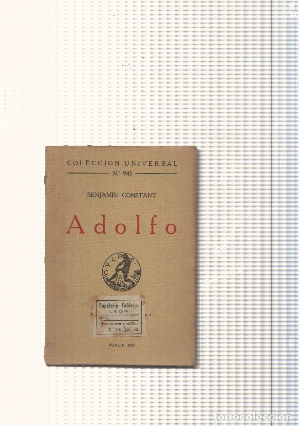 Libros: Coleccion Universal numero 945: Adolfo - Benjamin Constante - Foto 1