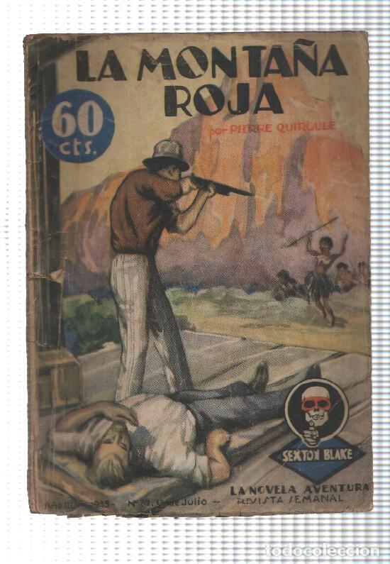 Libros: La Novela Aventura: num 087 a&ntilde;o III, 1935 - La monta&ntilde;a roja. Sexton Blake - Pierre Quiroule