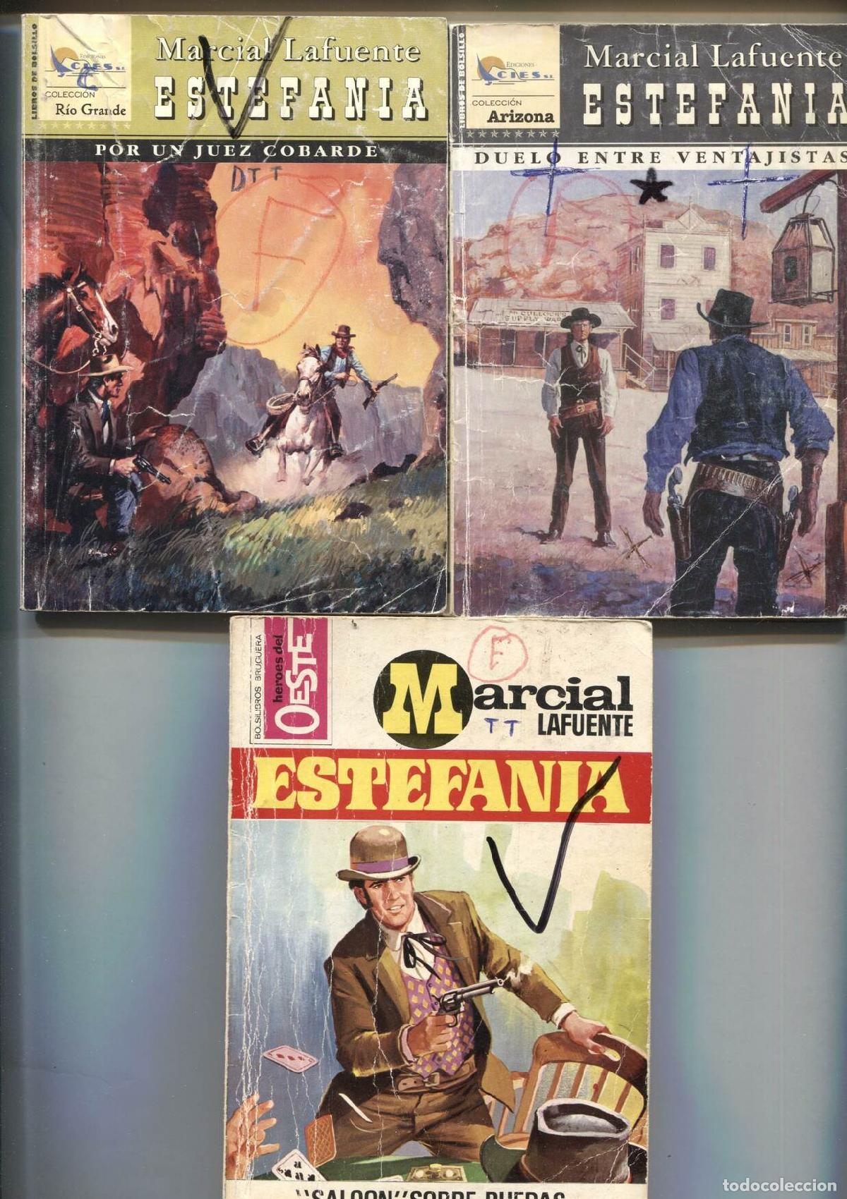 Libros: Lote numero 31: 3 novelas de Marcial lafuente Estefania: Los rios de la muerte, La dama del este, Ac