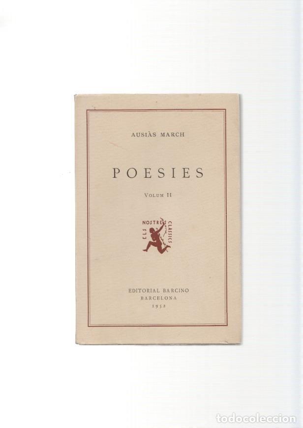 B&uuml;cher: Poesias de Ausias March volum II - Ausias March