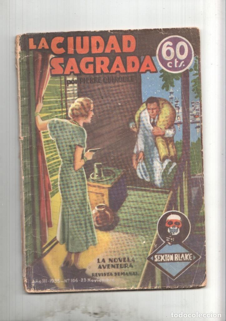 B&uuml;cher: La novela aventura numero 106: Sexton Blake: La ciudad sagrada (numerada 2 en trasera) - Pierre Quir