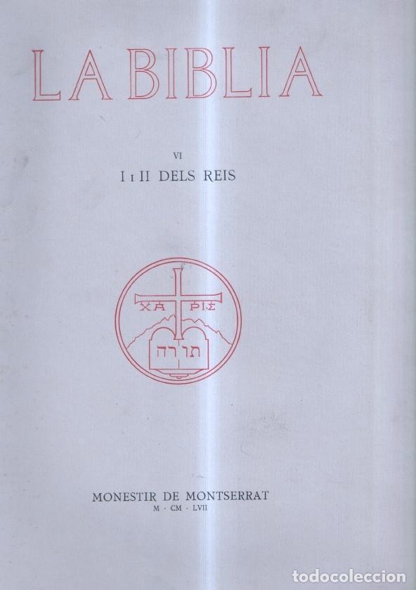 Libros: Monestir de Montserrat: La Biblia vol VI: I i II DELS REIS - Dom Bonaventura Ubach