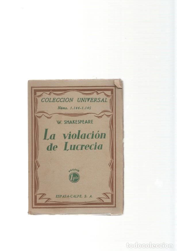 Libros: La violacion de Lucrecia - W: Shakespeare - Foto 1