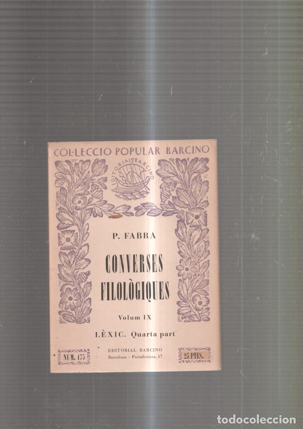 Libri di seconda mano: Converses Filologiques volum IX. Lexic, quarta part - P. Fabra