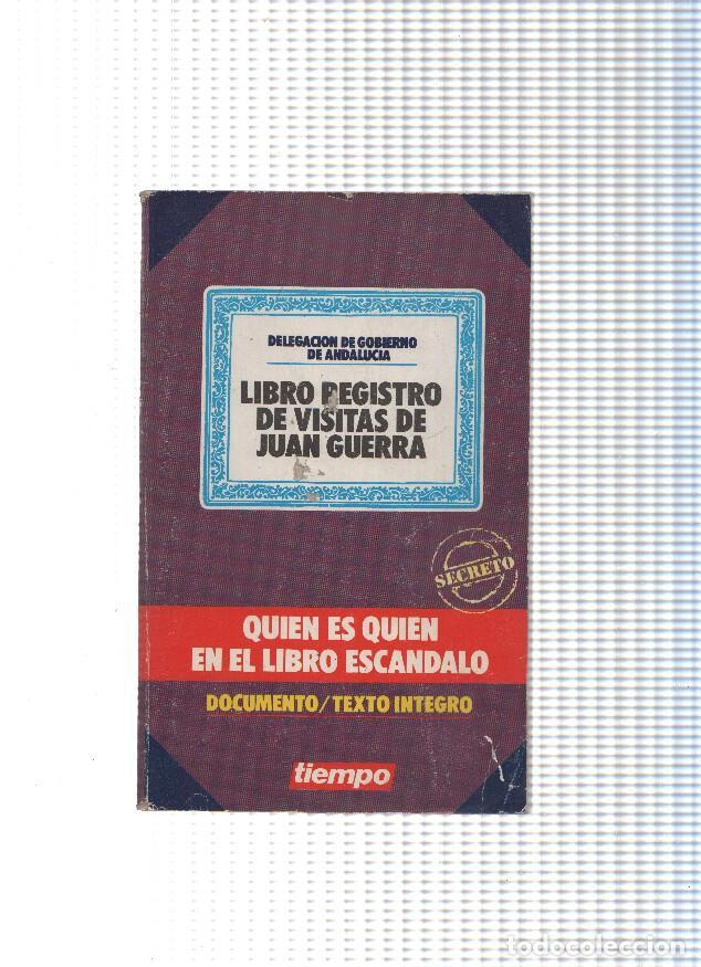 Libros: Libro registro visitas de Juan Guerra - Varios - Foto 1