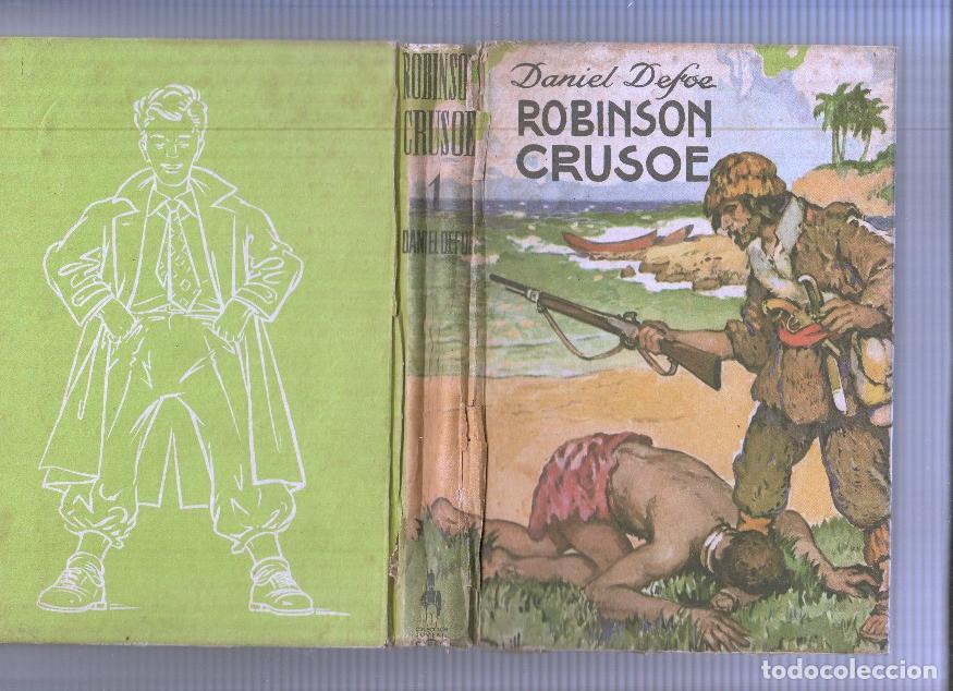 Libros: Juvenil Cadete: Robinson Crusoe (cubierta estropeada) - Daniel Defoe - Foto 1