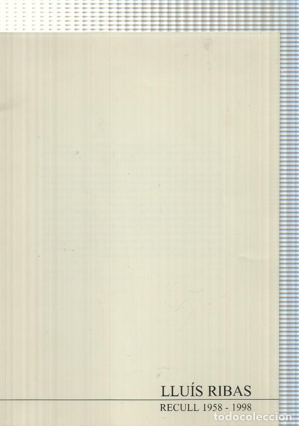 Libros: Catalogo de Lluis Ribas. Recull 1958-1998 - Lluis Ribas - Foto 1
