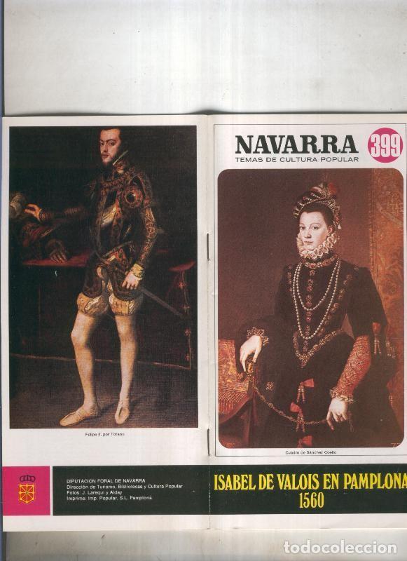 Libros: Navarra temas de cultura popular numero 399: Isabel de Valois en Pamplona, 1560 - Luis del Campo