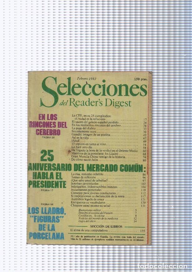 books: Selecciones del Readers Digest, numero 507, febrero 1983: En los rincones del cerebro- 25 ani- - Var
