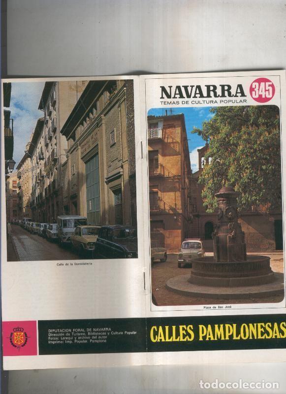 Libri di seconda mano: Navarra temas de cultura popular numero 345: Calles pamplonesas - Jose Joaquin Arazuri