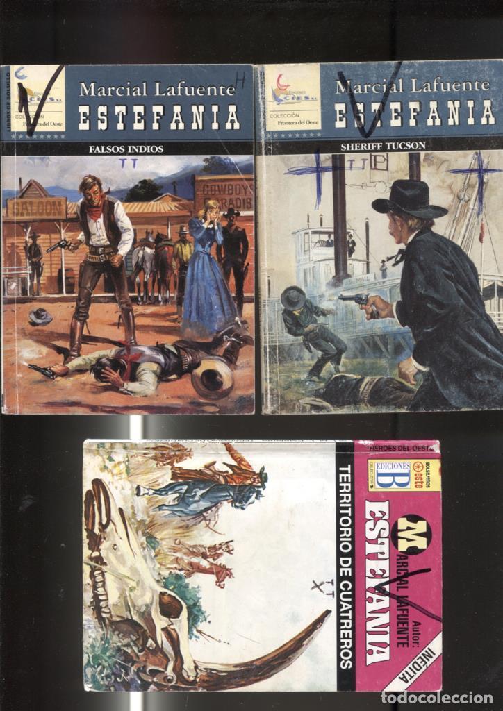 Libros: Lote numero 10: 3 novelas de Marcial lafuente Estefania: Territorio de cuatreros, Sheriff Tucson, Fa
