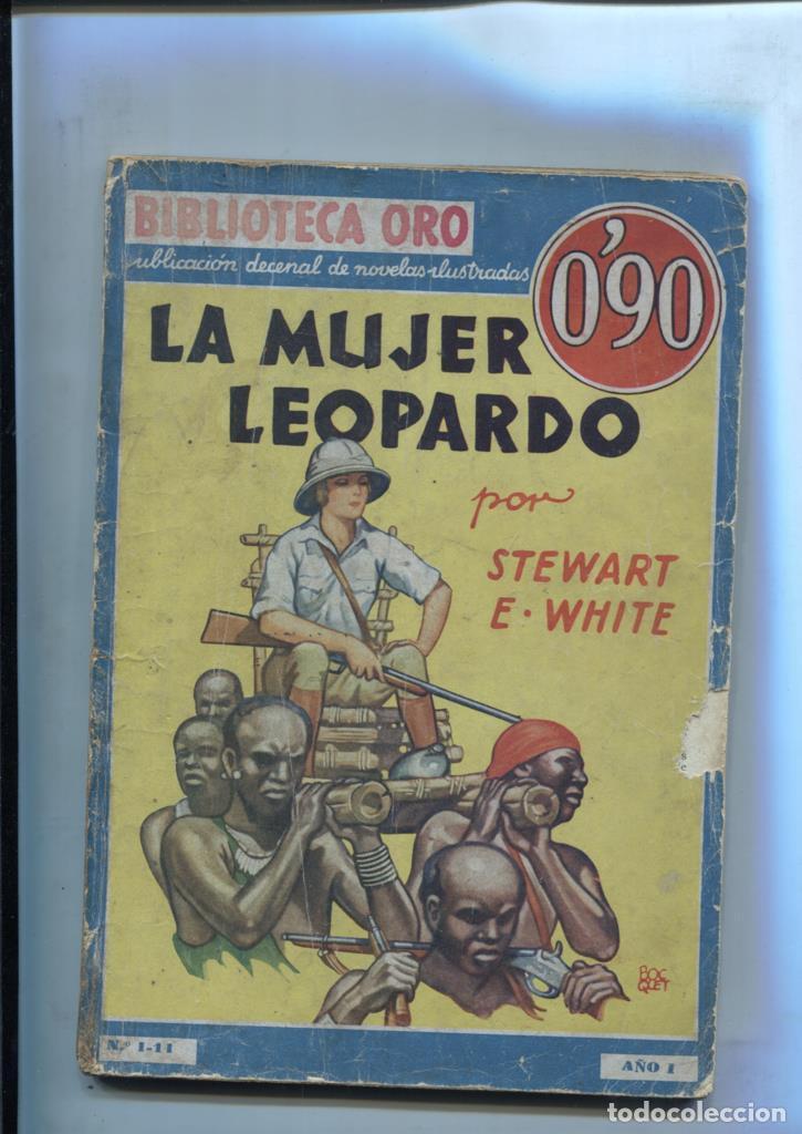books: Biblioteca Oro Azul de 0,90 cts numero 1-11: La mujer leopardo - Stewart E.White