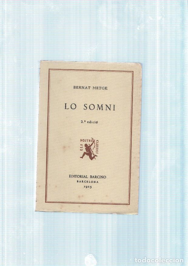 Libros: Lo somni - Bernat Metge - Foto 1