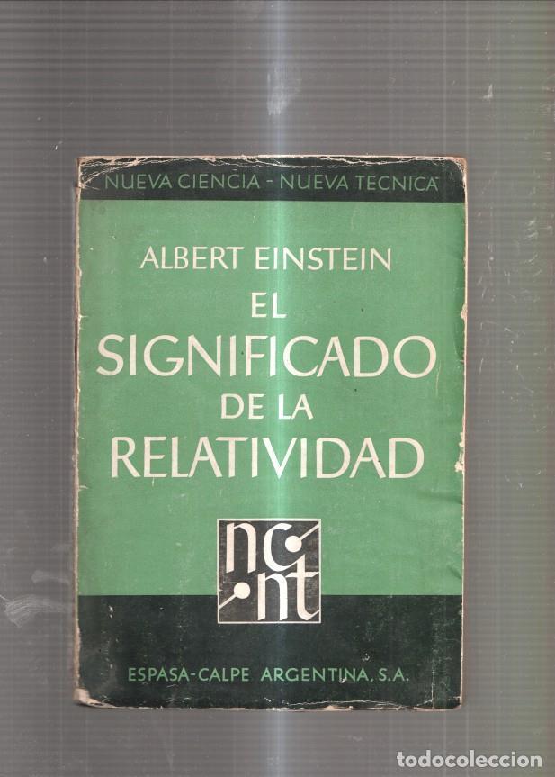 Libros: El significado de la relatividad - Albert Einstein - Foto 1