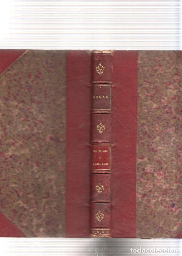 Libros: De L origine du langage - Ernest Renan - Foto 1