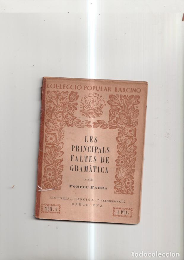 Libros: Les principals faltes de Gramatica - Pompeu Fabra - Foto 1