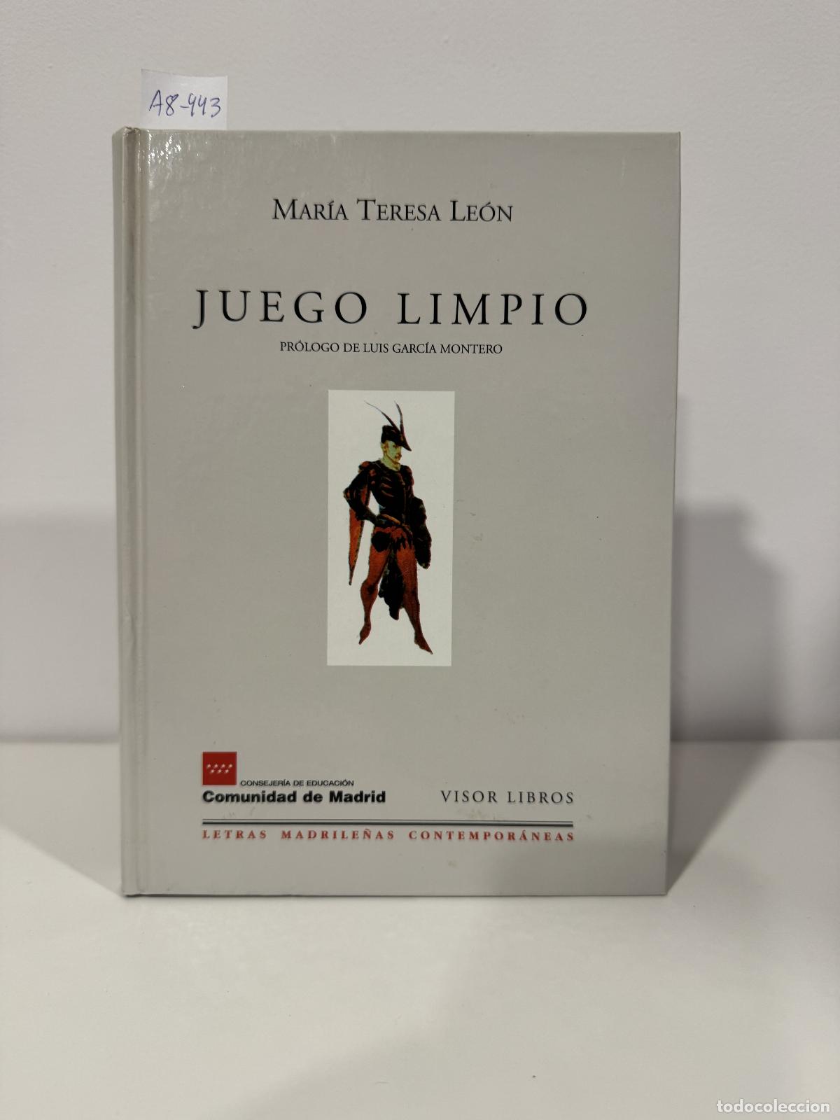 Libros: LE&Oacute;N, Mar&iacute;a Teresa. - Juego Limpio. - Foto 1