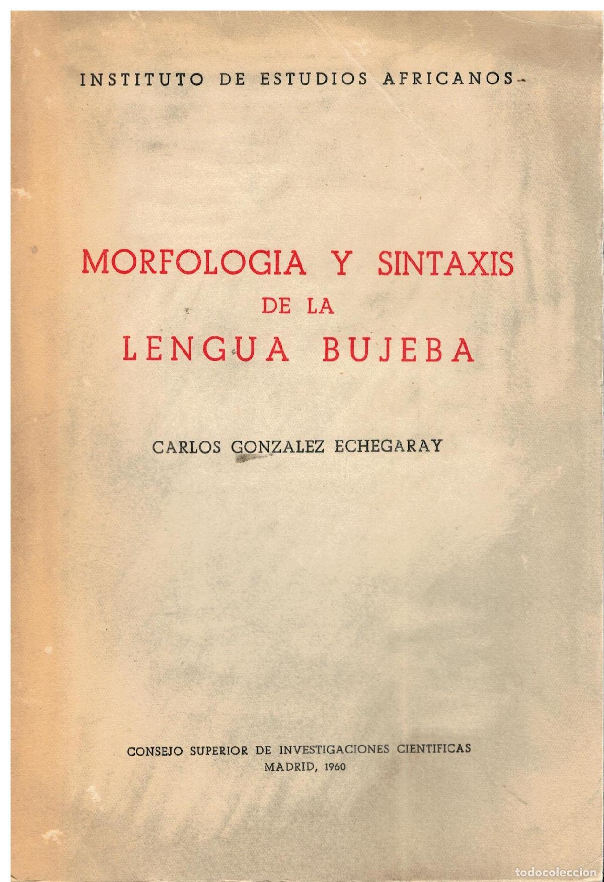 Libros: MORFOLOG&Iacute;A Y SINTAXIS DE LA LENGUA BUJEBA. Ligeramente mareado. - Foto 1
