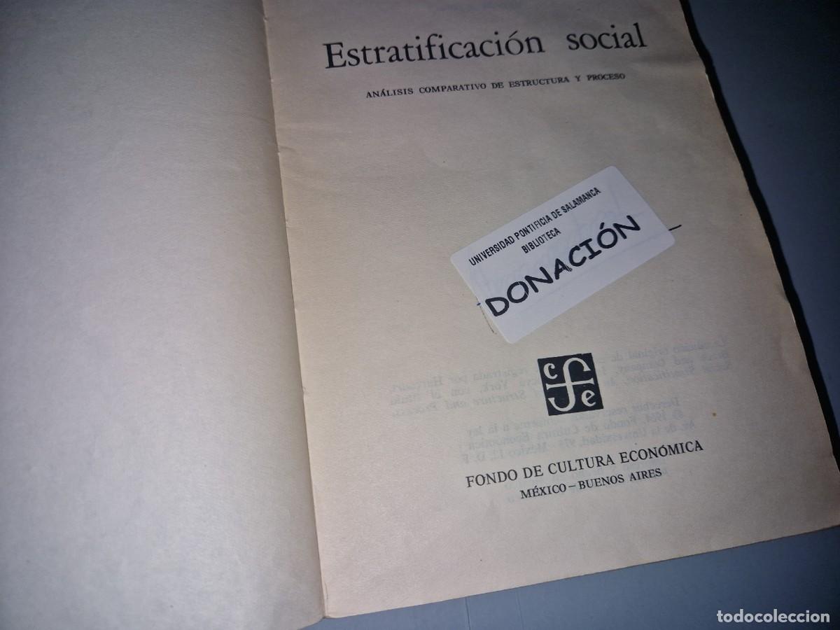Libros: ESTRATIFICACION SOCIAL, BERNARD BARBER - Foto 2