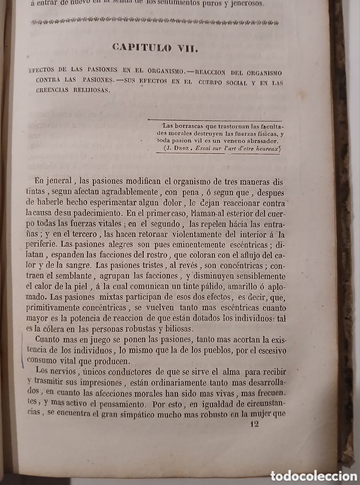 Libros: La medicina de las pasiones 1842 - Foto 8