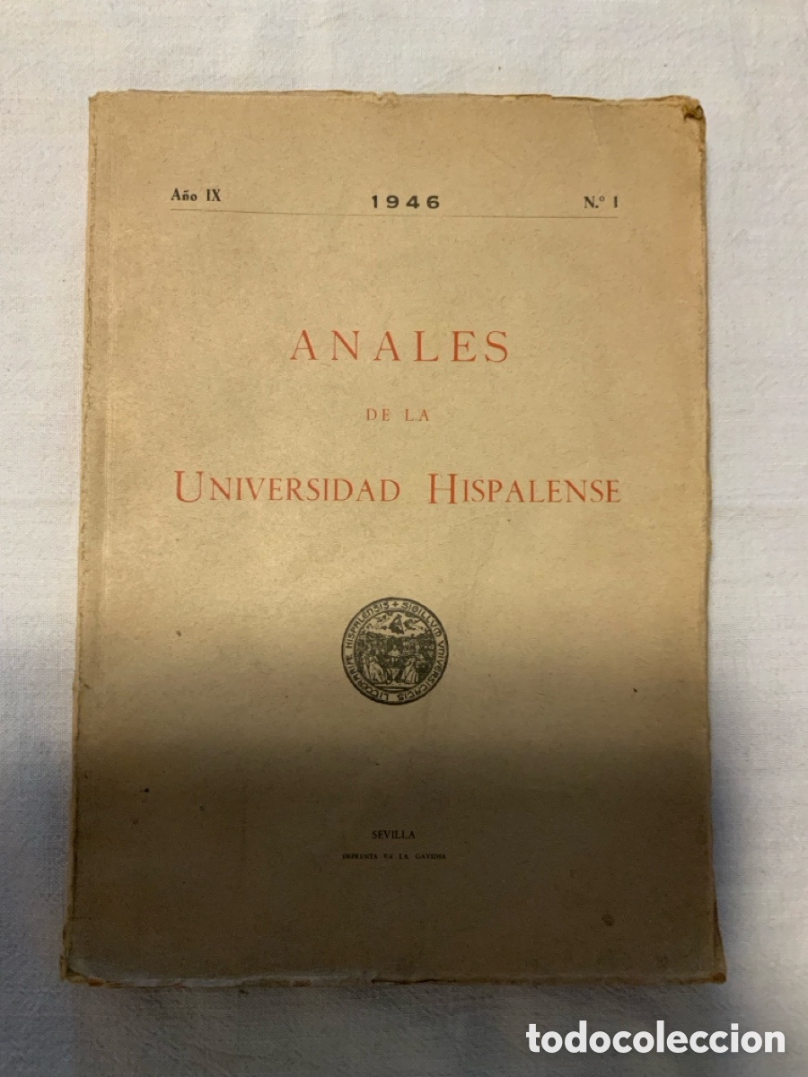 Libros: Anales de la Universidad Hispalense (A&ntilde;o IX, N&ordm; 1, 1946)