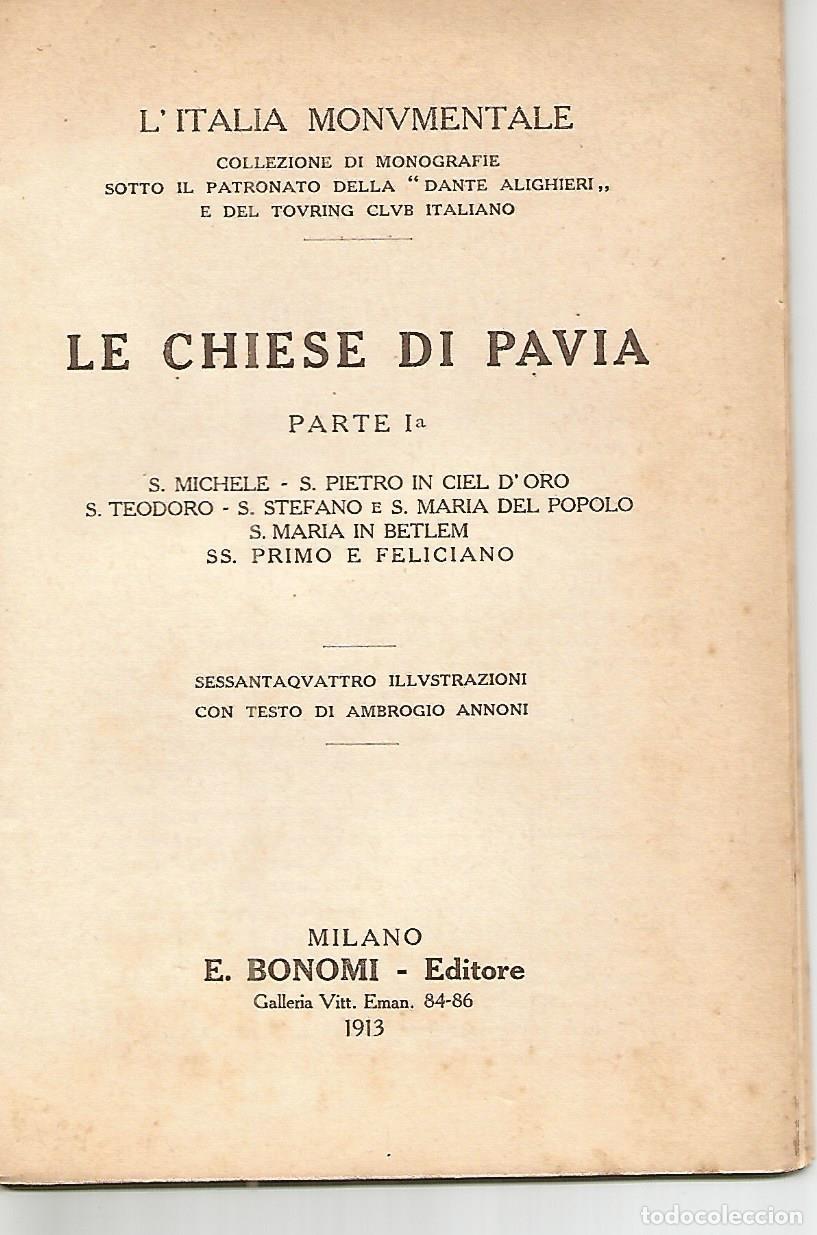 B&uuml;cher: Lamina 643: PAVIA. Libro explicativo de sus iglesias (lenguas francesa e italiana) - Varios