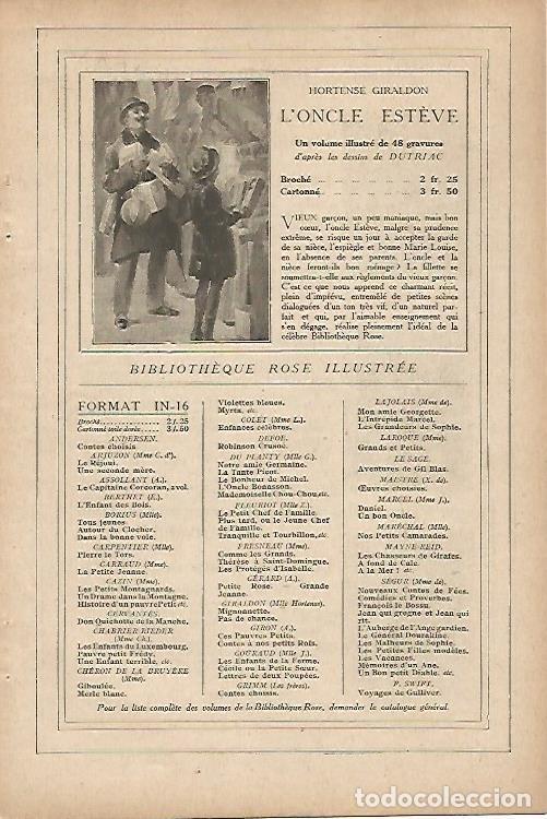Libri di seconda mano: LAMINA 11907: Publicidad del libro L Oncle Esteve - Varios