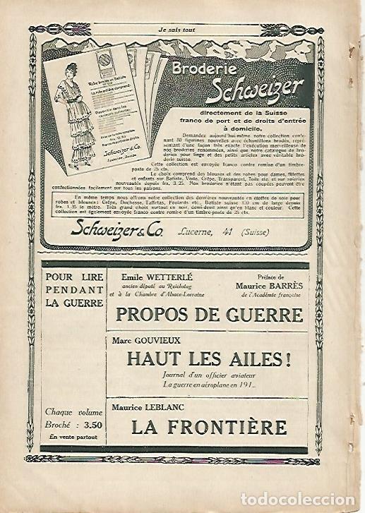 Libri di seconda mano: LAMINA 12025: Publicidad del libro Propos de Guerre - Varios