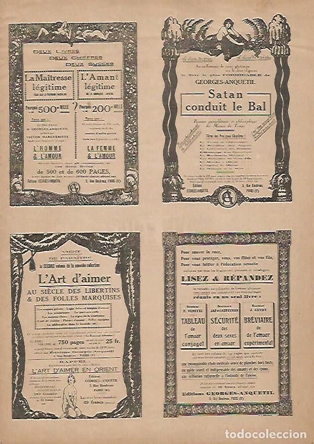 Libri di seconda mano: LAMINA 17781: Publicidad de libros de la editorial Georges Anquetil - Varios