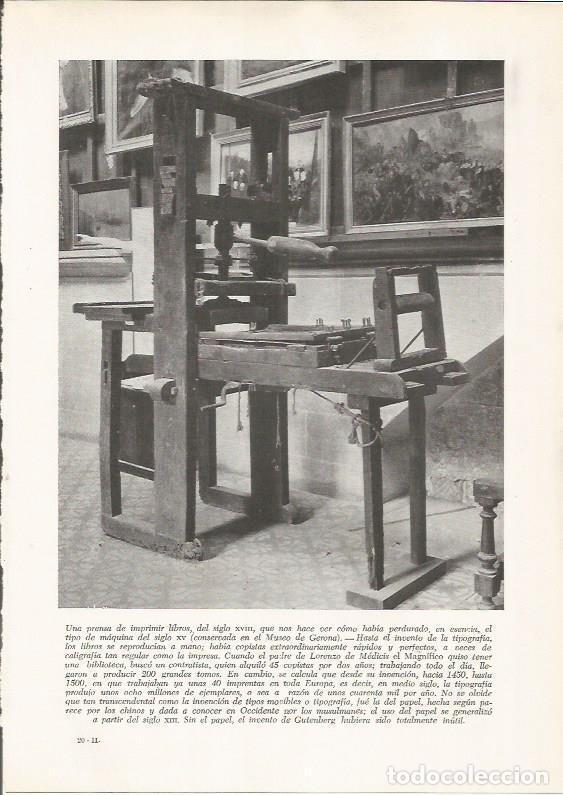 B&uuml;cher: LAMINA 25962: Prensa de imprimir libros del siglo XVIII - VVAA
