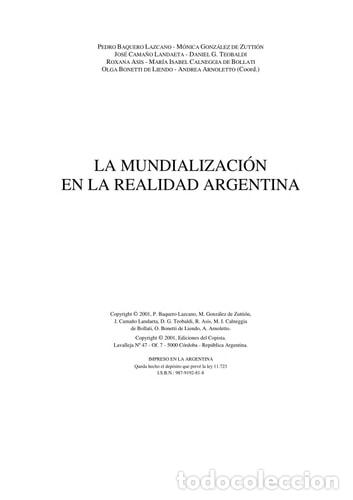 Libros: Mundializacin De La Realidad Argentina 3. Lazcano (co) - Laz - Lazcano