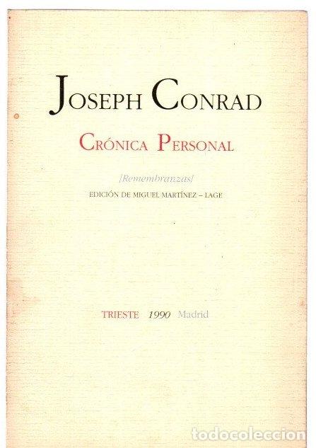 Libros: Cr&oacute;nica personal - Conrad, Joseph