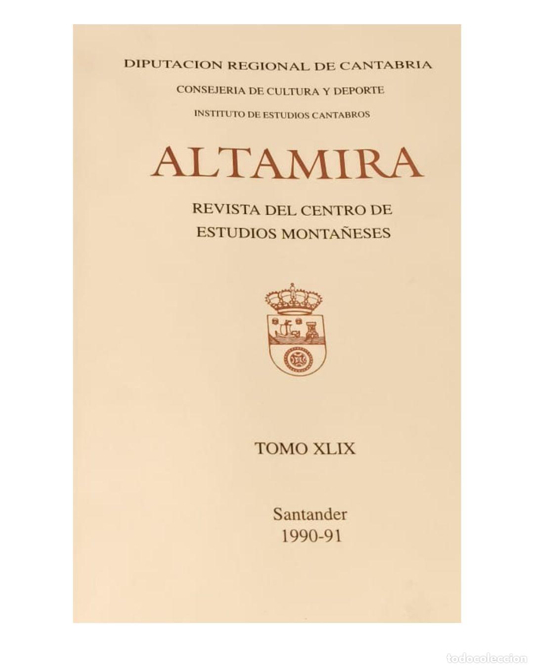 Libros: ALTAMIRA. Revista del Centro de Estudios Monta&ntilde;eses. tomo xlix - Revista del Centro de Estudios Mont