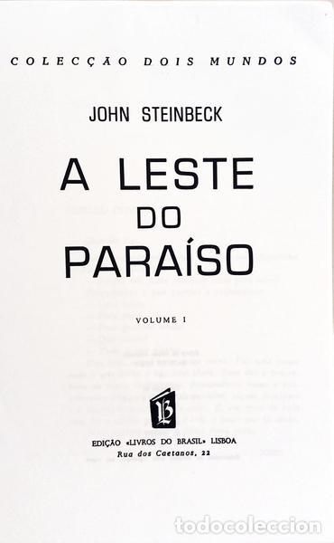 Libros: STEINBECK. (John) - A LESTE DO PARA&Iacute;SO. [VOLUME I] - Foto 2