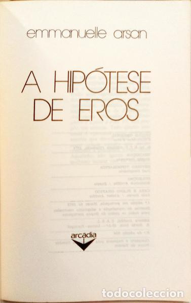 Libros: ARSAN. (Emmanuelle) - A HIO&Oacute;TESE DE EROS. [1.&ordf; EDI&Ccedil;&Atilde;O] - Foto 2